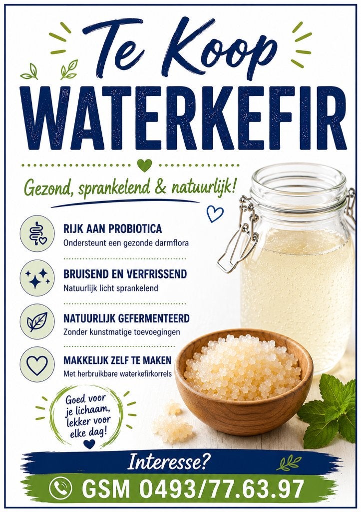 Verse waterkefirkorrels-augustus nieuwe voorraad, Diversen, Levensmiddelen, Ophalen