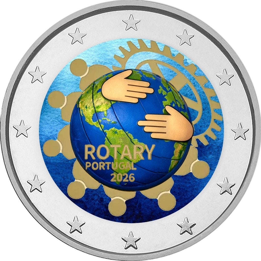 2 euro Portugal 2026 Rotary gekleurd, Ophalen of Verzenden, Portugal, 2 euro
