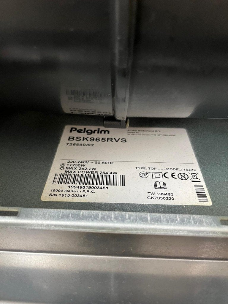 Pelgrim dampkap, Ophalen, Zo goed als nieuw, Vrijstaand