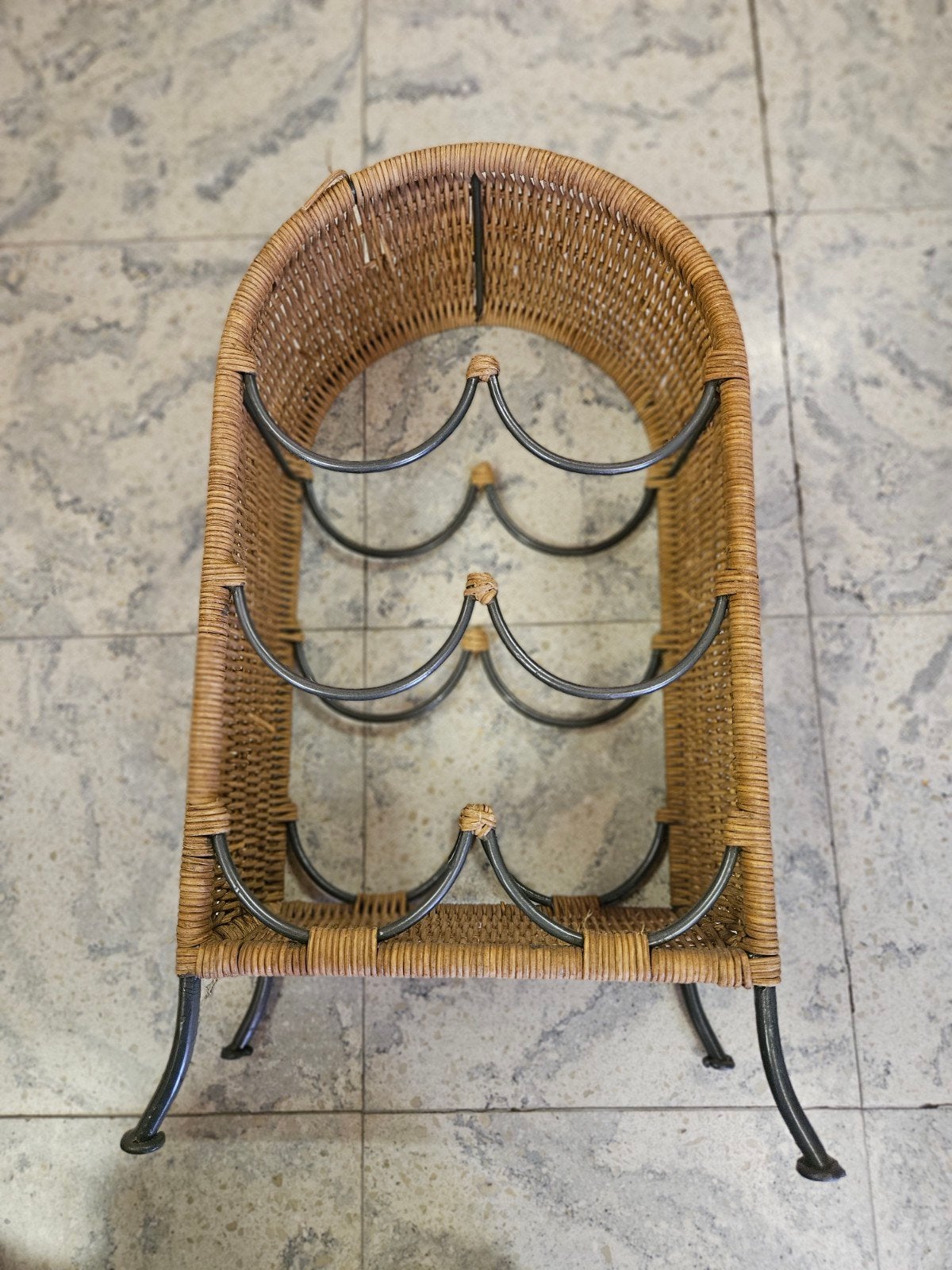 Vintage vrijstaand wijnflessenrek, Ophalen, 50 – 75, Gebruikt, 5 tot 15 flessen