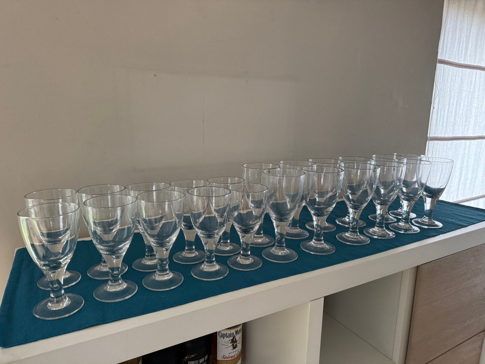 Vintage wijnglazen set, Ophalen, Zo goed als nieuw