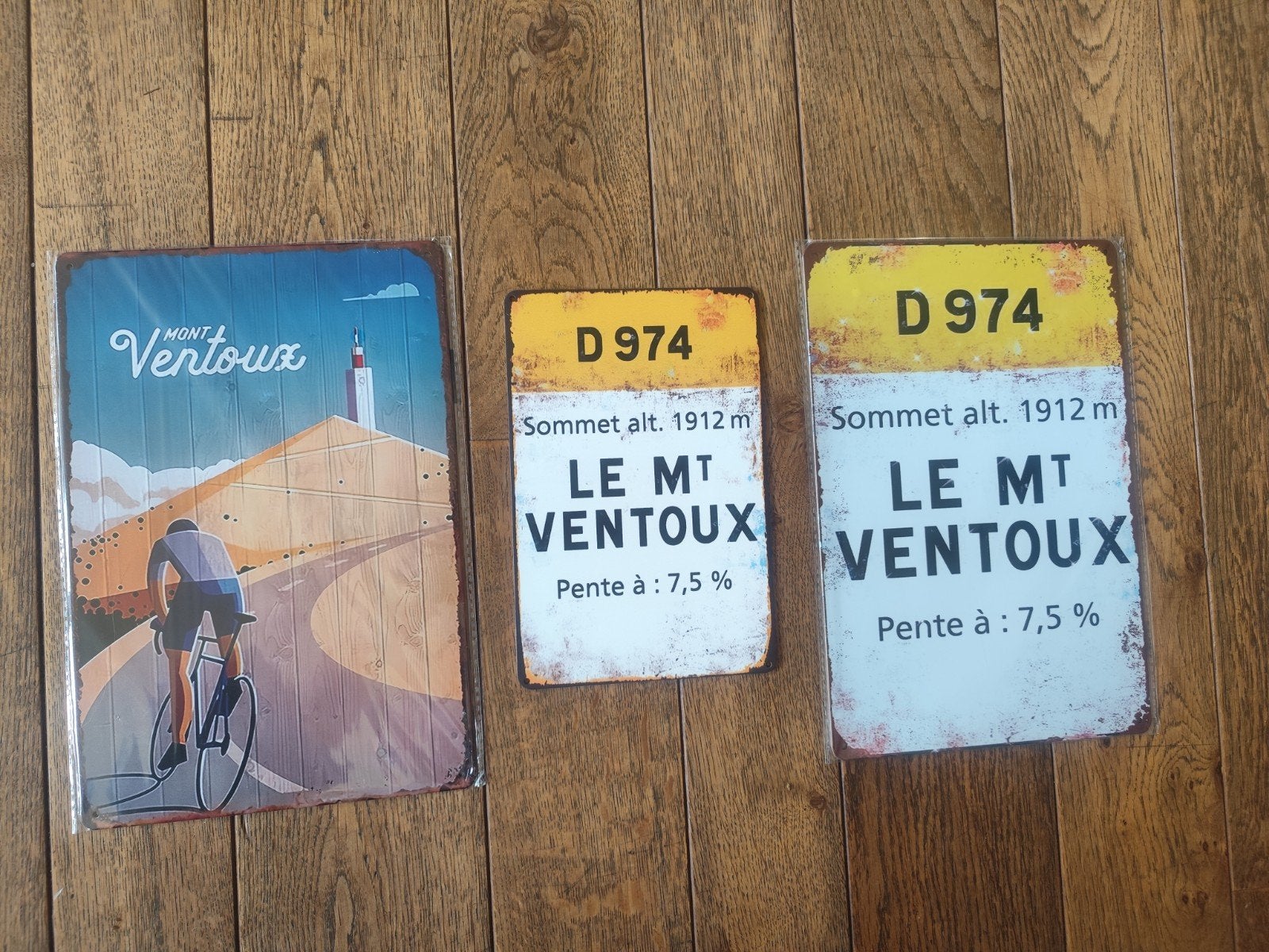 Metalen platen van Ventoux en Galibier. Gloednieuw. Verzende, Ophalen of Verzenden
