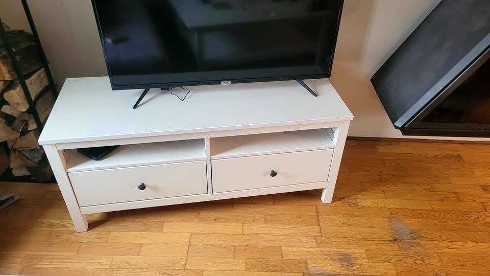 meuble tv blanc, Enlèvement, Utilisé, 100 à 150 cm, Moins de 100 cm