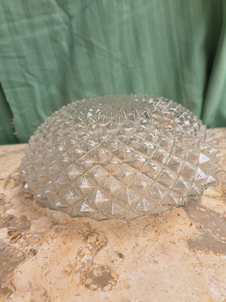 Glazen lampekap voor een plafondlamp, Gebruikt, Rond, 12 cm, Ophalen of Verzenden