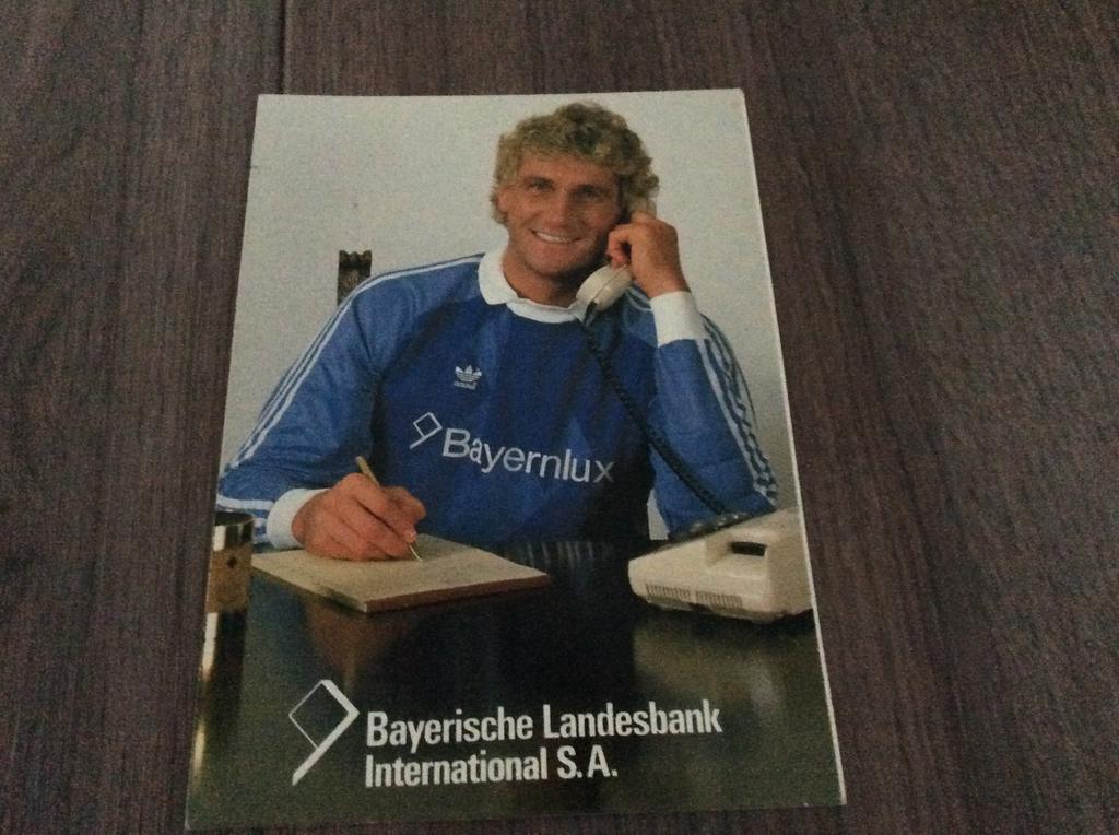 Oude reclamekaart Jean-Marie Pfaff, Collections, Articles de Sport & Football, Comme neuf, Envoi
