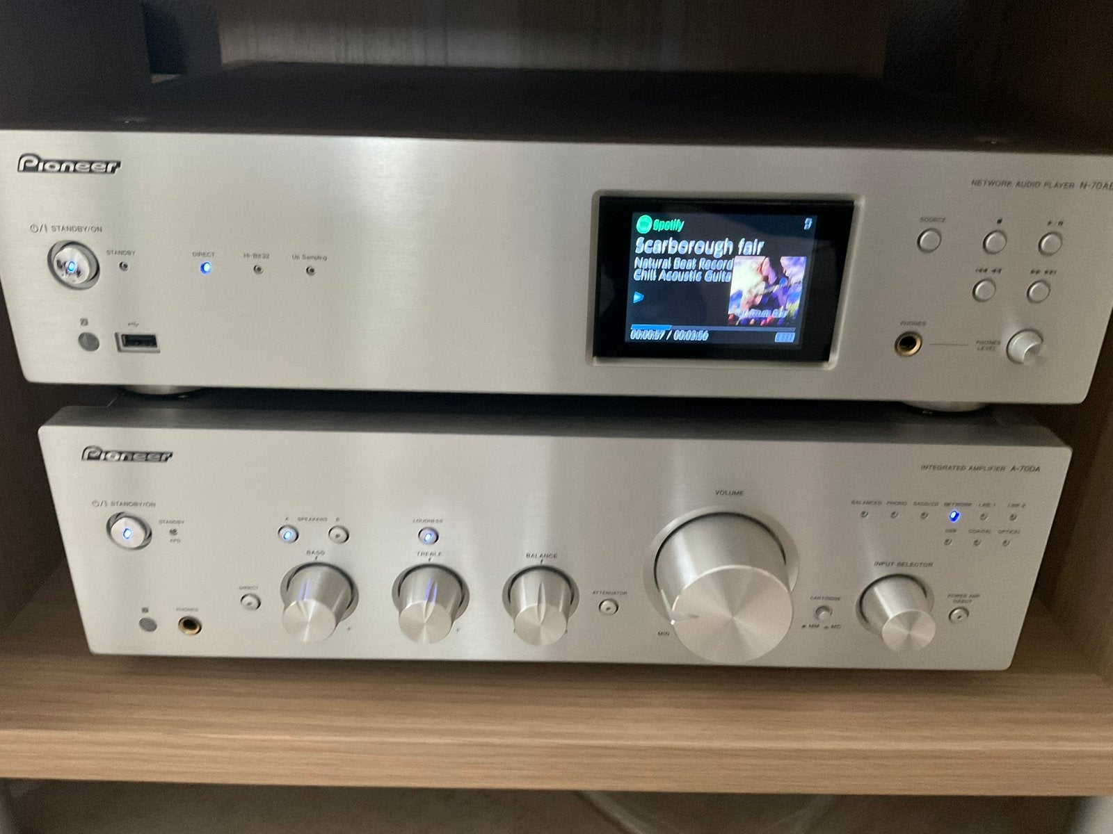 Ensemble pioneer ,ampli a70 da ,avec son streamer n70 da, Enlèvement, Comme neuf, Pioneer