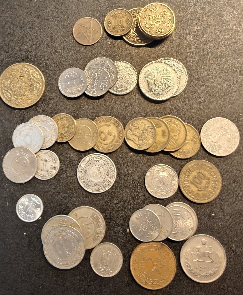 Lot de pièces arabes diverses, Enlèvement, Monnaie
