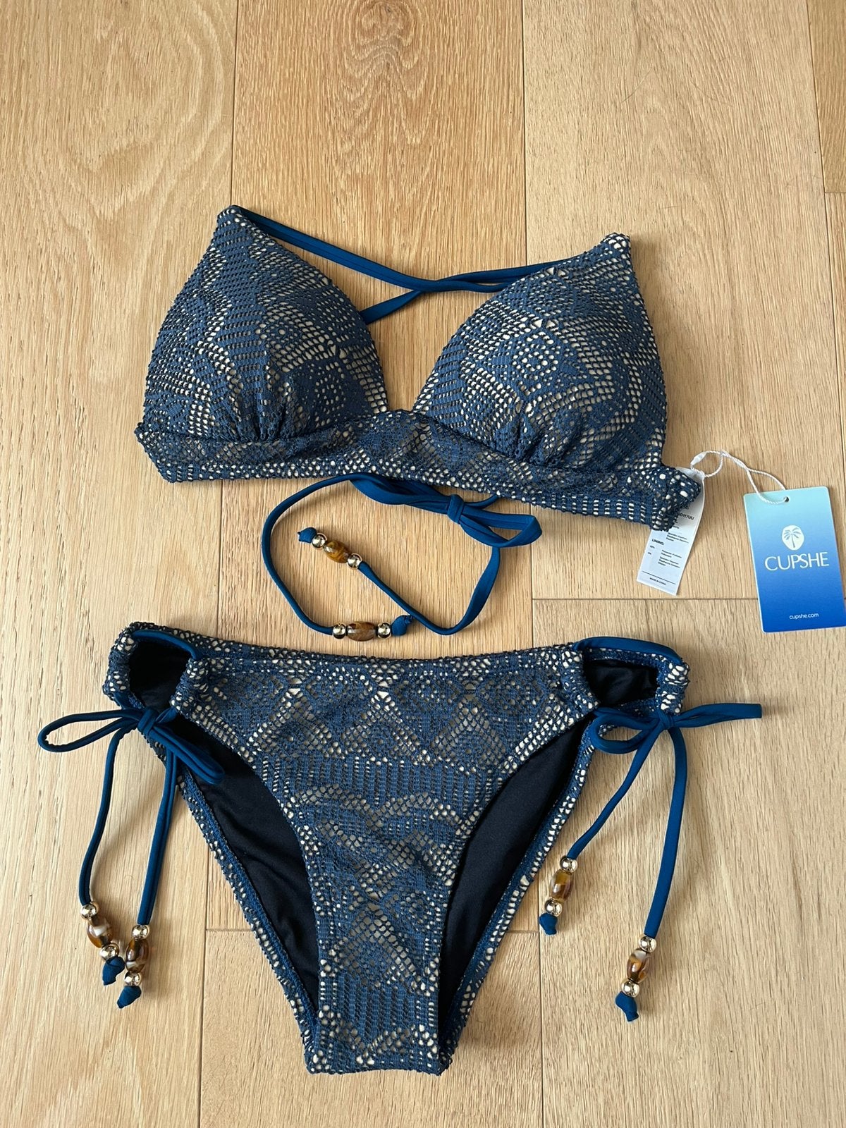 Bikini, Kleding | Dames, Badmode en Zwemkleding, Ophalen of Verzenden, Zo goed als nieuw, Blauw, Bikini