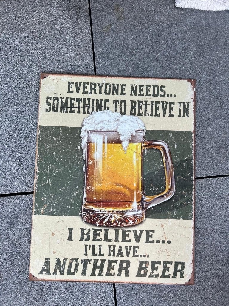 reclamebord bier, Ophalen of Verzenden, Gebruikt, Reclamebord