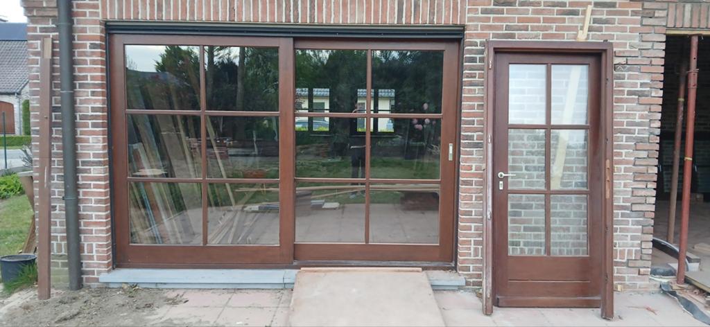 Afzelia Raam - Deuren - Schuifdeur met rolluiken, Doe-het-zelf en Bouw, Glas en Ramen, Ophalen