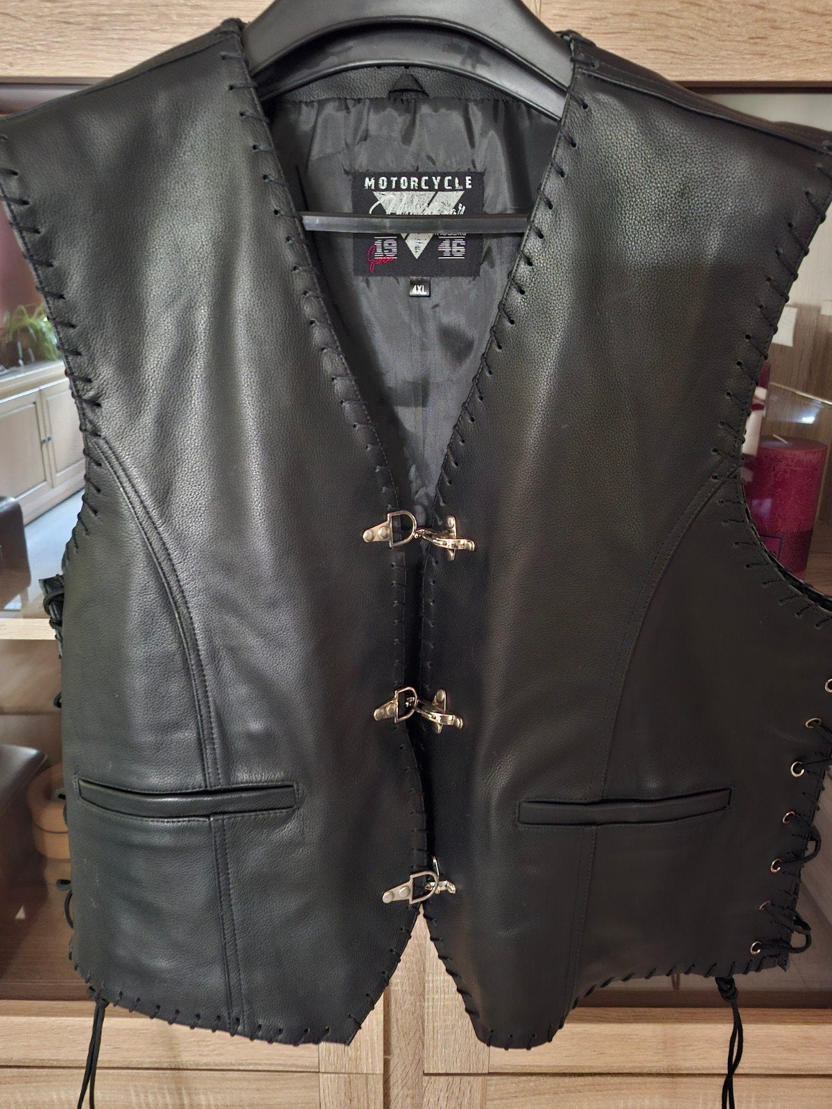nouveau gilet en cuir 4xl, Motos, Enlèvement
