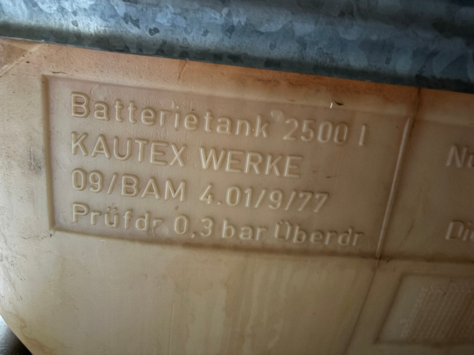Mazouttank 2500l, Ophalen, Gebruikt