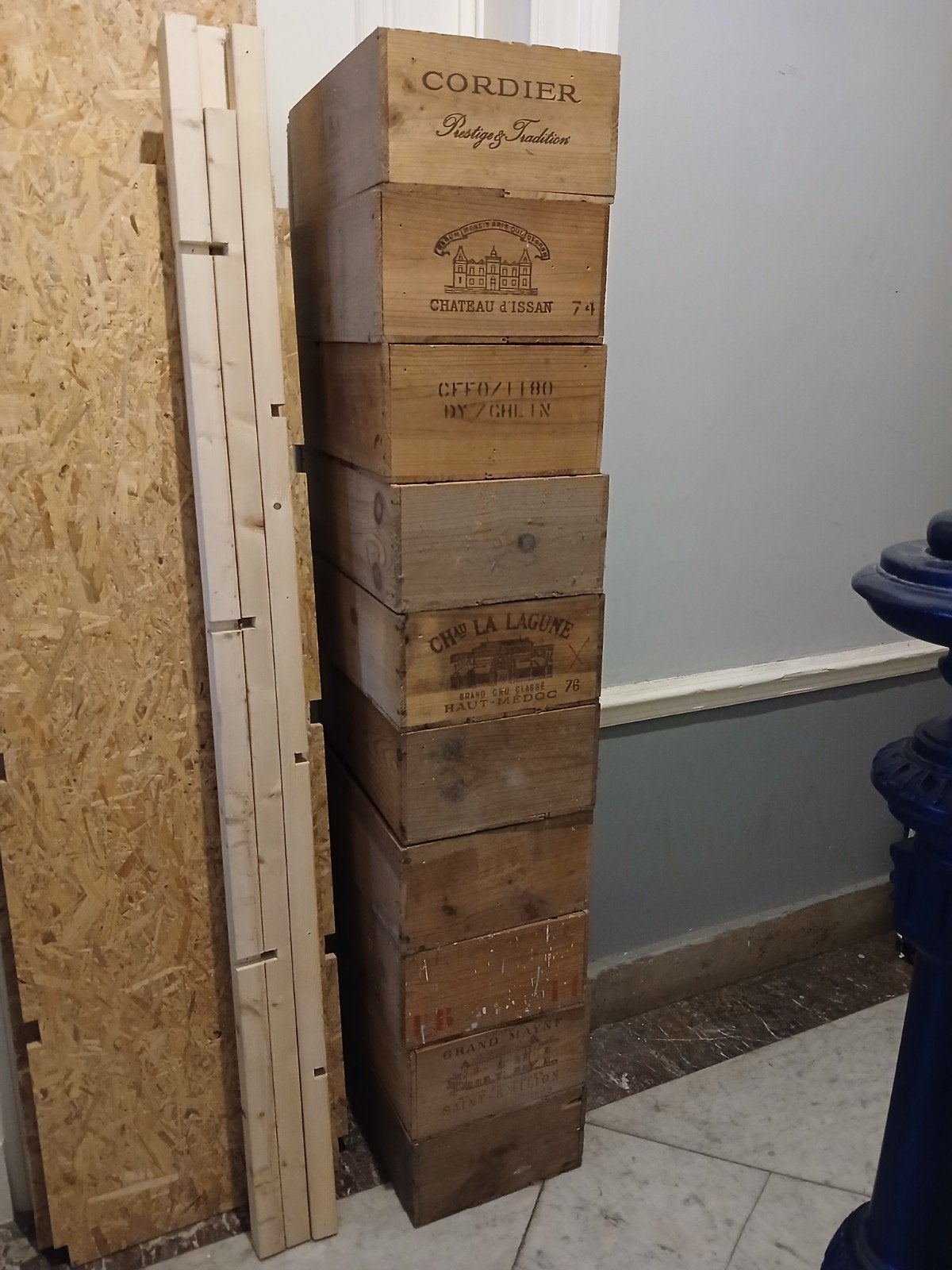 caisse à vin en bois, Maison & Meubles, Enlèvement