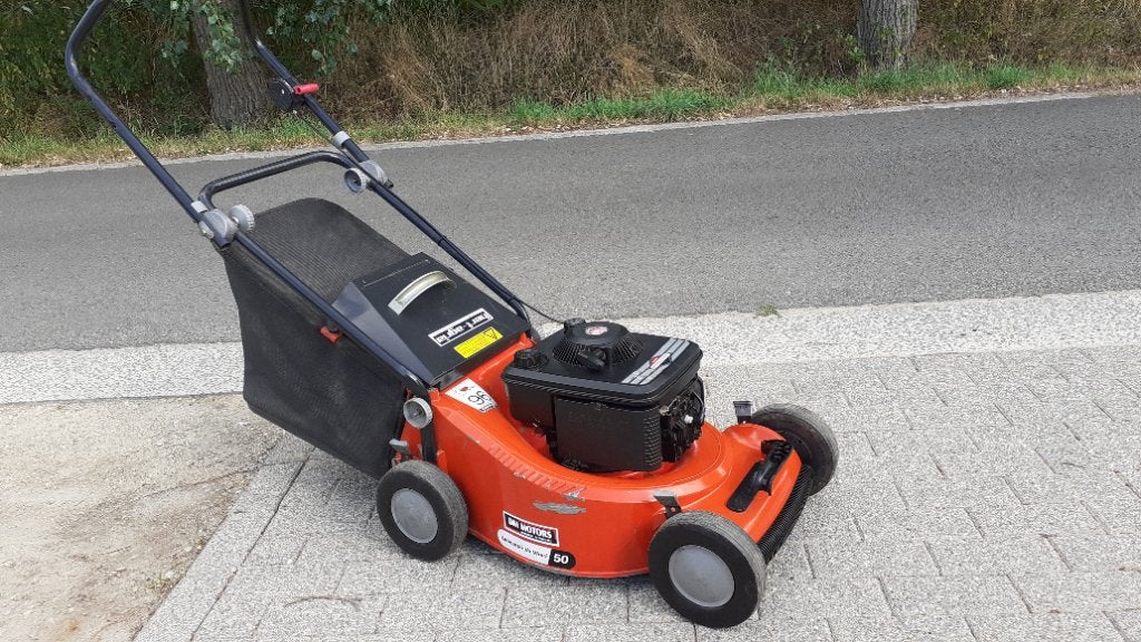 Grasmaaier Briggs&Stratton 4pk Onderhoud gehad in orde!, Tuin en Terras, Grasmaaiers, Ophalen, Cirkelmaaier, Opvangbak, Benzine-grasmaaier