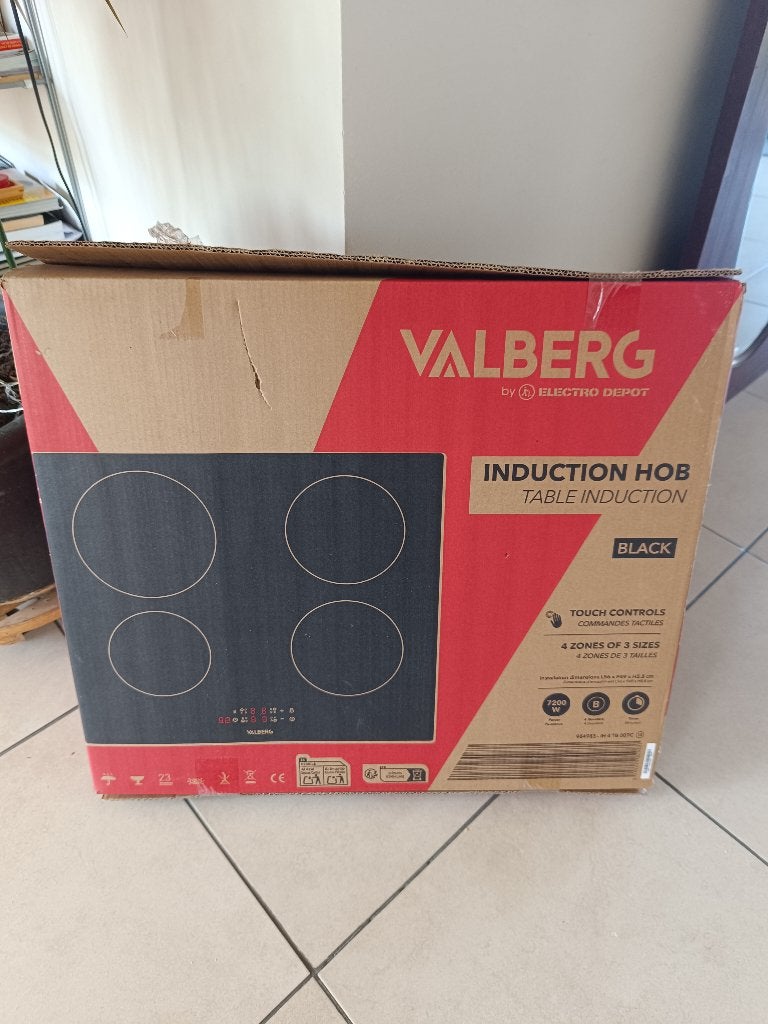 VALBERG IH 4 TB 007C inductiekookplaat, Elektronische apparatuur, Ophalen, Nieuw, Inductie, 4 kookzones
