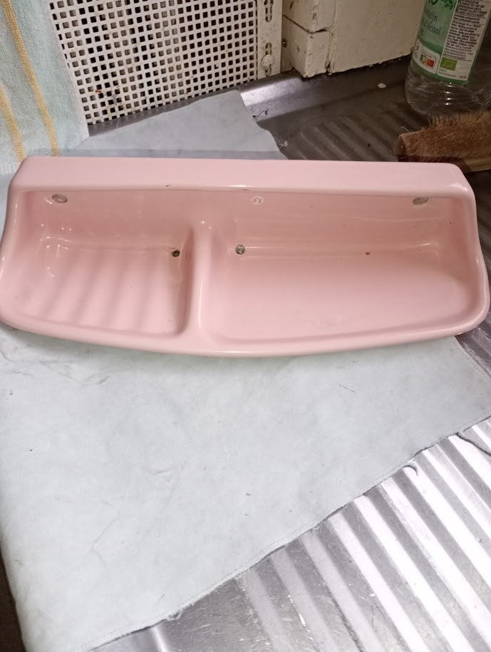 Porte-savon double rose vintage, Enlèvement, Utilisé, Moins de 50 cm, Autres types