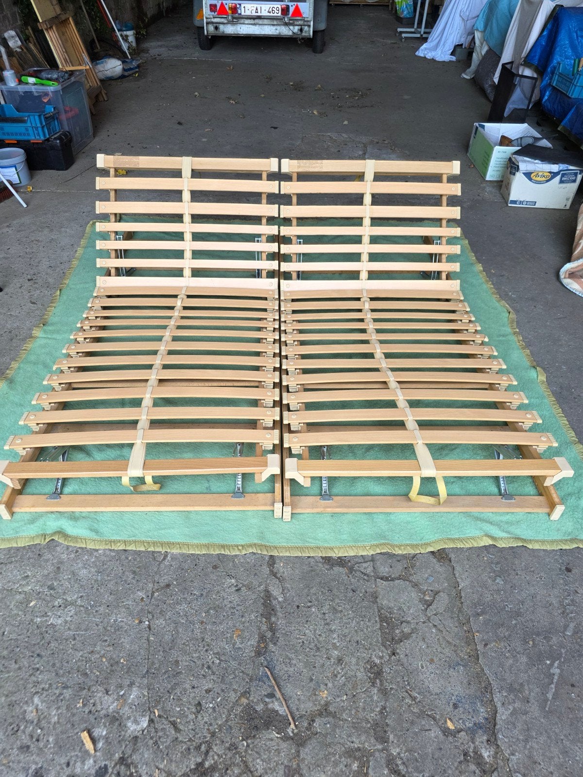 2 lattenbodems 180x200 Franko, Ophalen, Verstelbaar, Tweepersoons, Zo goed als nieuw