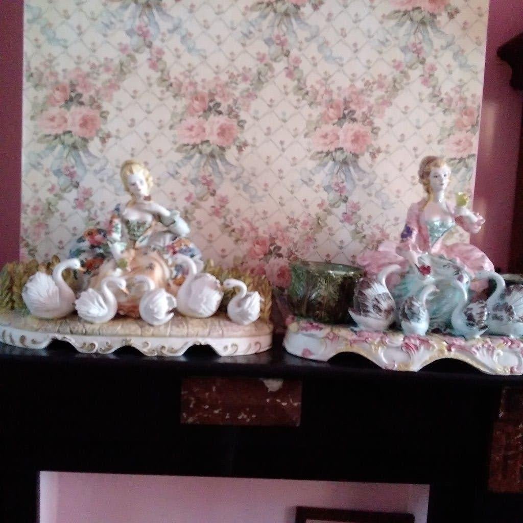 2 belles grandes statues vintage en porcelaine. Italie !, Antiquités & Art, Enlèvement
