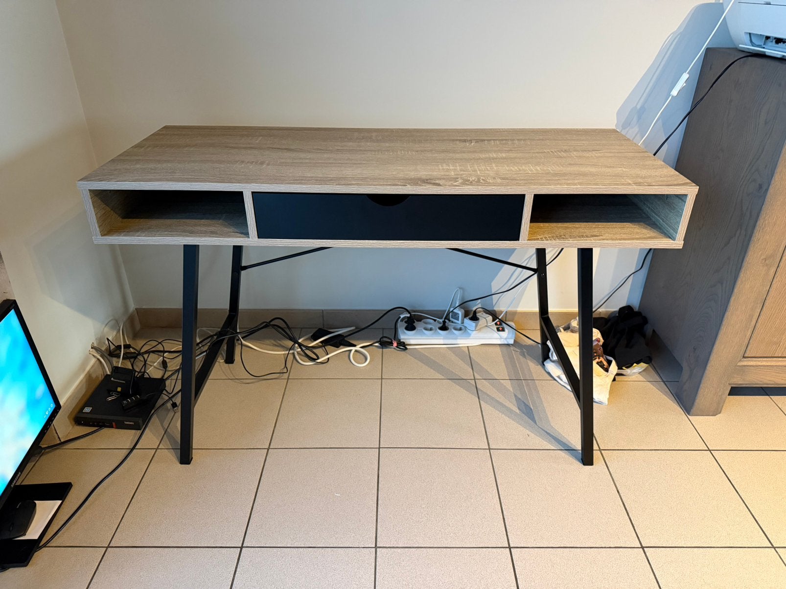 Petit bureau avec rangement, Maison & Meubles, Bureau d'ordinateur, 120 cm, 48 cm, Comme neuf