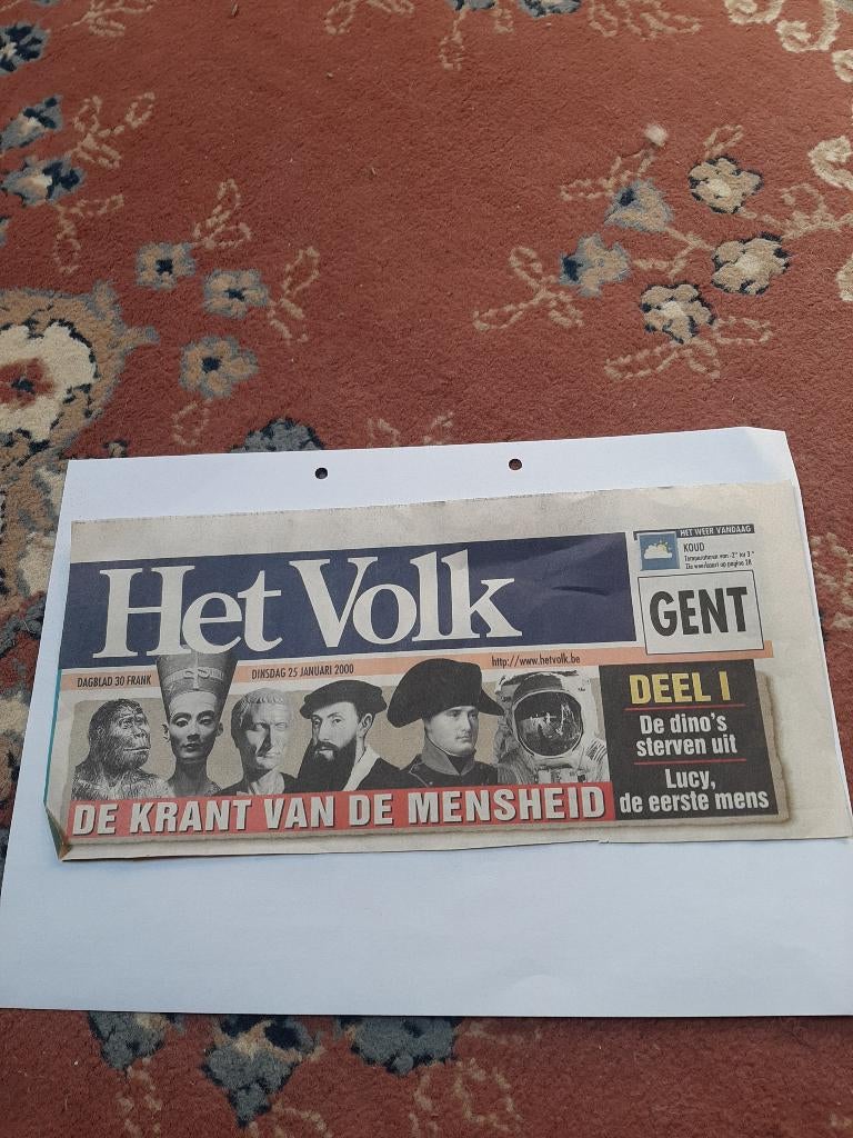 Het Volk: speciale edities (oudere jaren), Ophalen, Krant