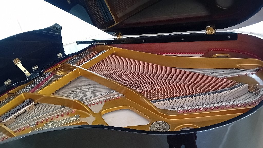 vleugelpiano Seiler, Muziek en Instrumenten, Ophalen, Zwart, Zo goed als nieuw, Hoogglans