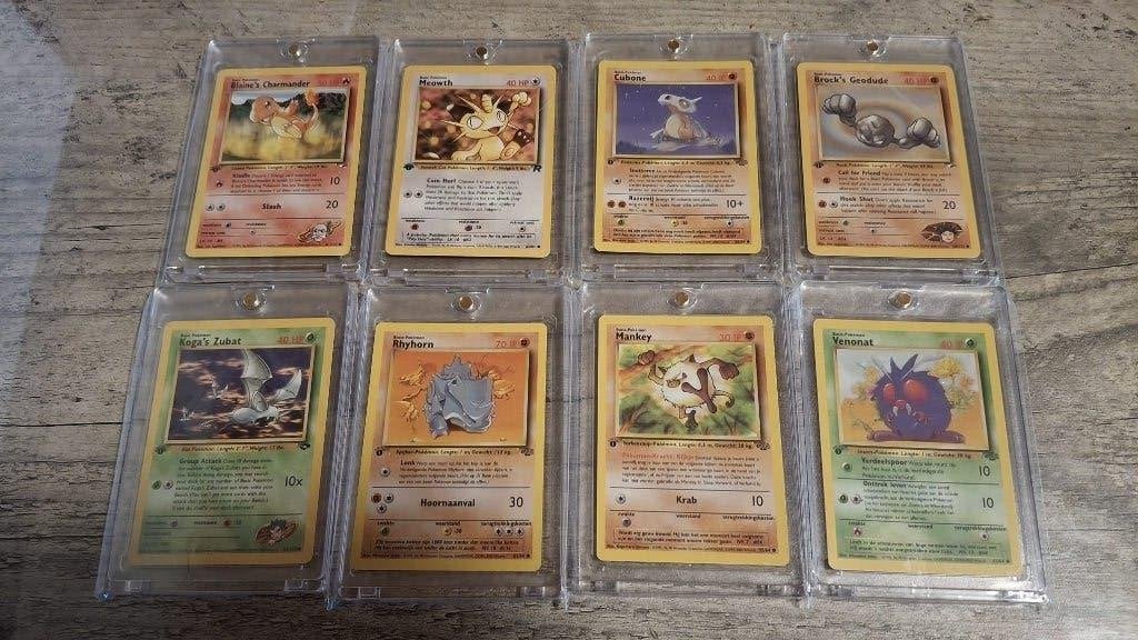 8x   1st edition Pokémon (NM), Enlèvement, Comme neuf, Plusieurs cartes