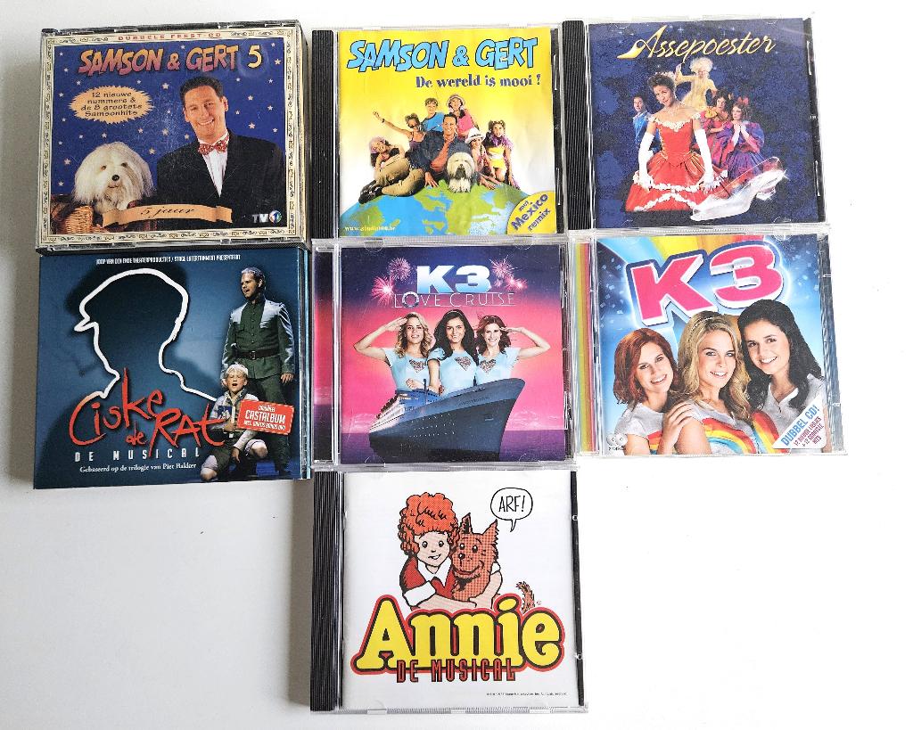 kindercd 's :Assepoester, K3,Samson,Annie, Ciske, Mega Mindy, Ophalen of Verzenden