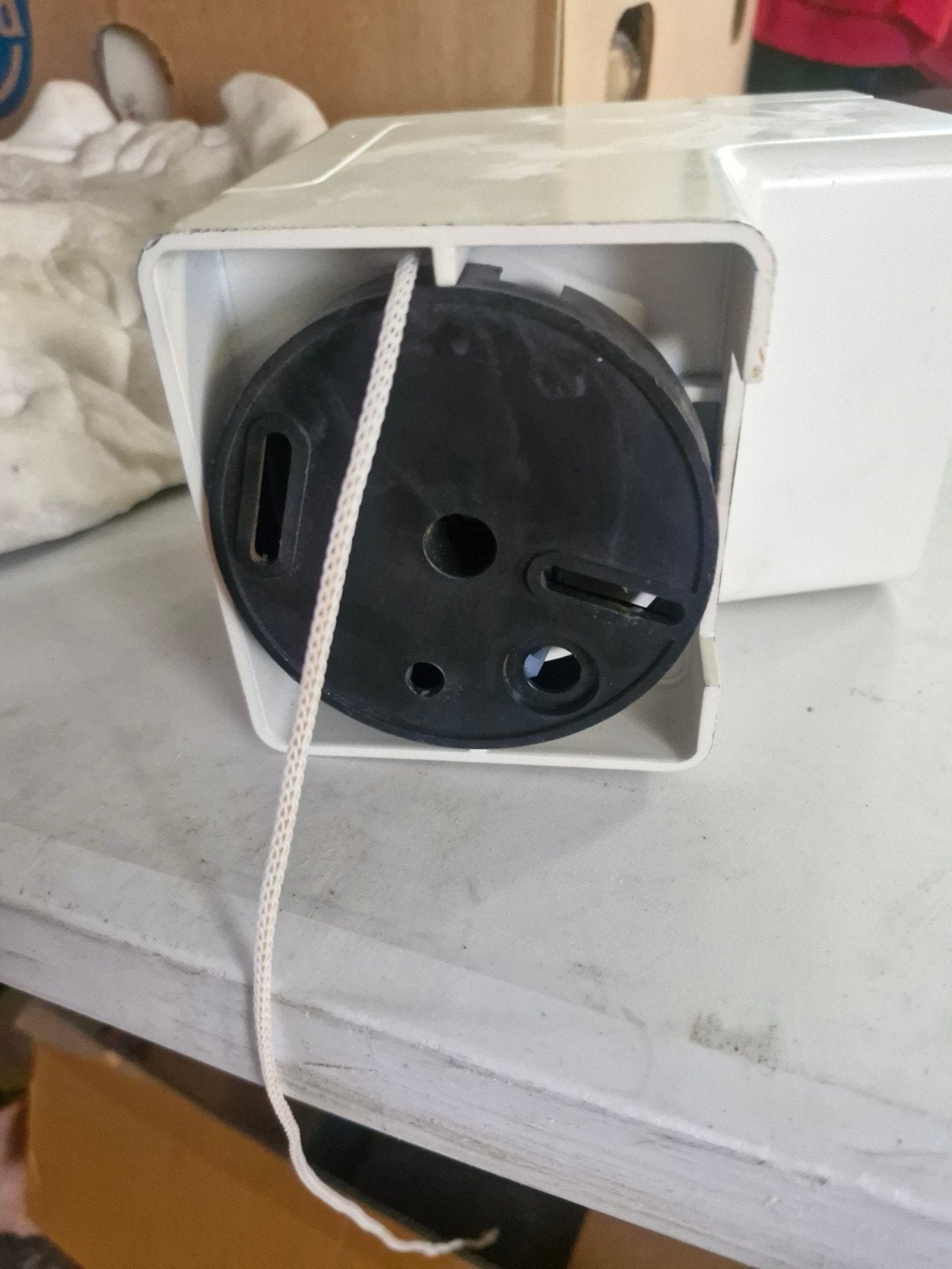 Vintage wandlamp Philips Comptaluxlamp R16 wit met trekkoord, Ophalen, Philips