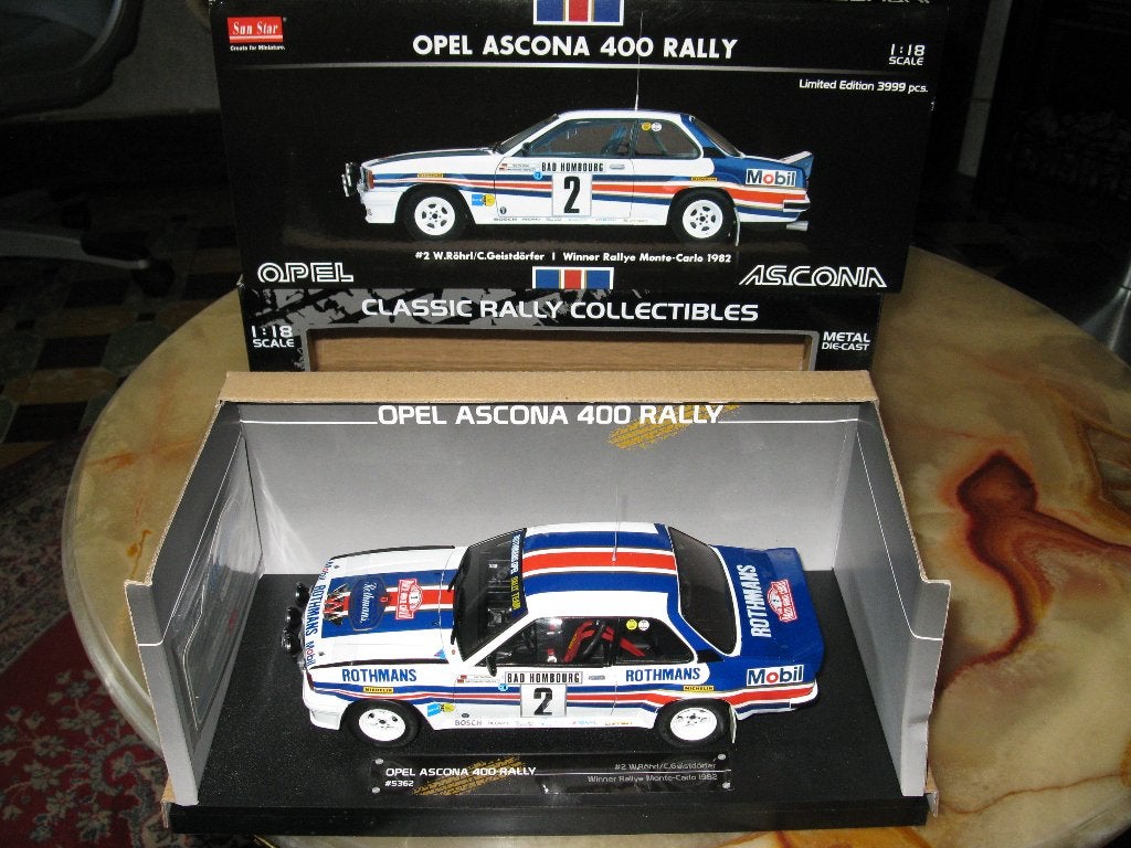 Opel Ascona 400 Rally 1/18 Sunstar W.Rohrl, Hobby & Loisirs créatifs, Enlèvement ou Envoi, Neuf, Voiture, Sun Star