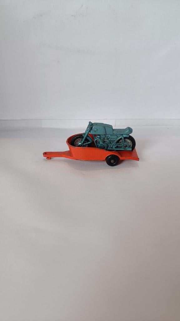 Matchbox "rare ORANJE "HONDA MOTOR CYCLE TRAILER nr38, Ophalen of Verzenden, Motor