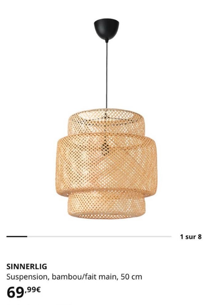 Sinnerling lamp ikea, Enlèvement, Comme neuf
