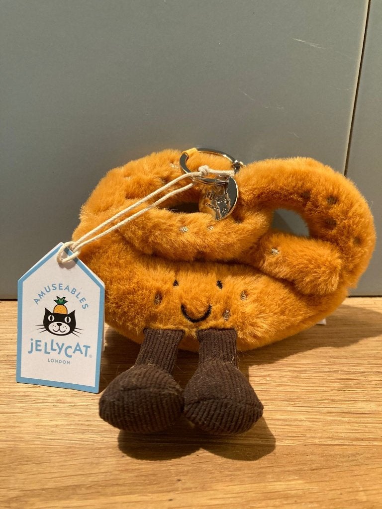 Jellycat Pretzel Sleutelhanger, Jellycat, Enlèvement ou Envoi, Overige karakters, Avec étiquette