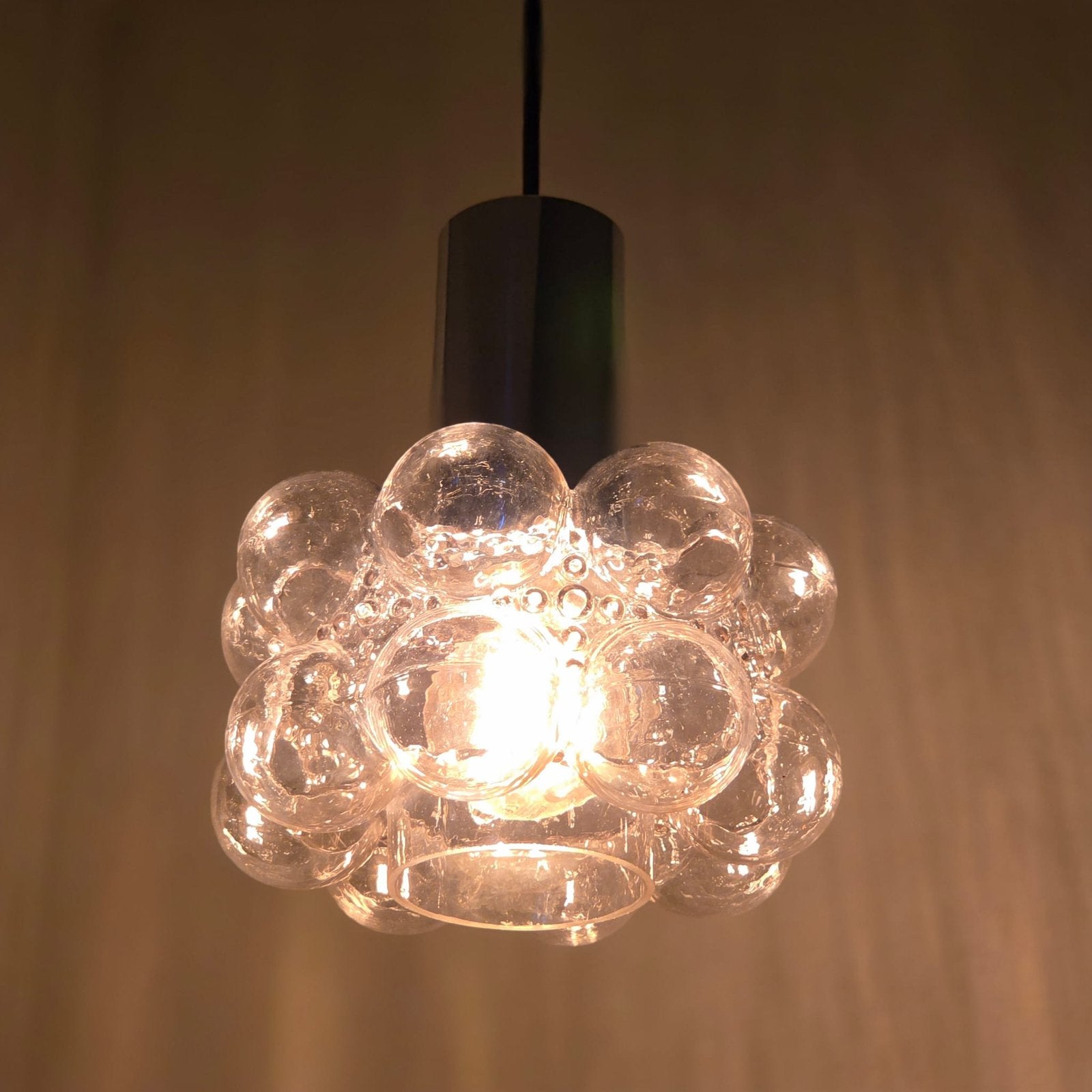 Lampe Helena Tynell Bubble, 1960, lampe suspendue vintage, Verlichting, retro, pendel, woonkamerlamp, Verre, Enlèvement, E27 (grand)