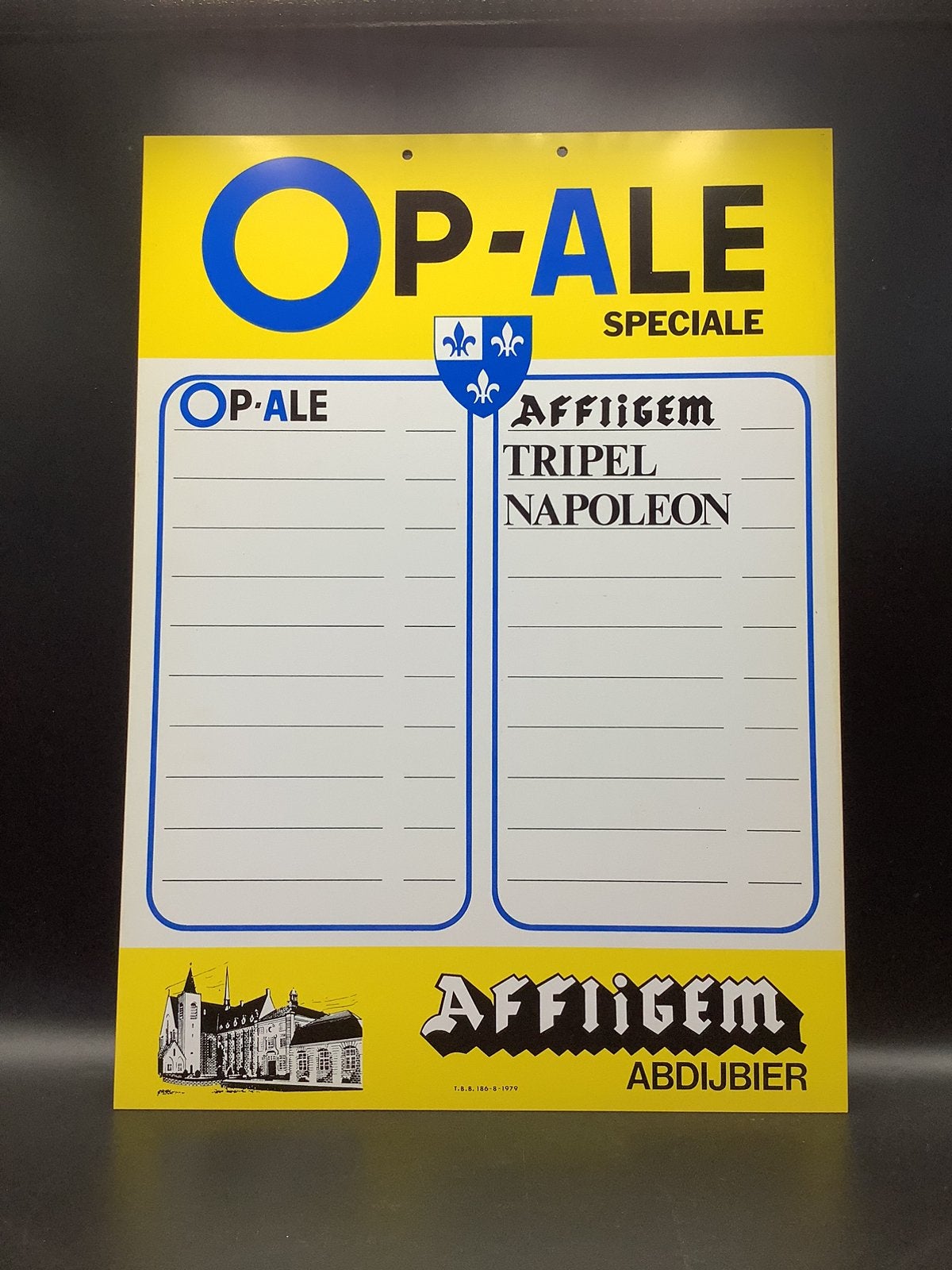 Ancien tarif bière Op-Ale, Enlèvement ou Envoi, Comme neuf