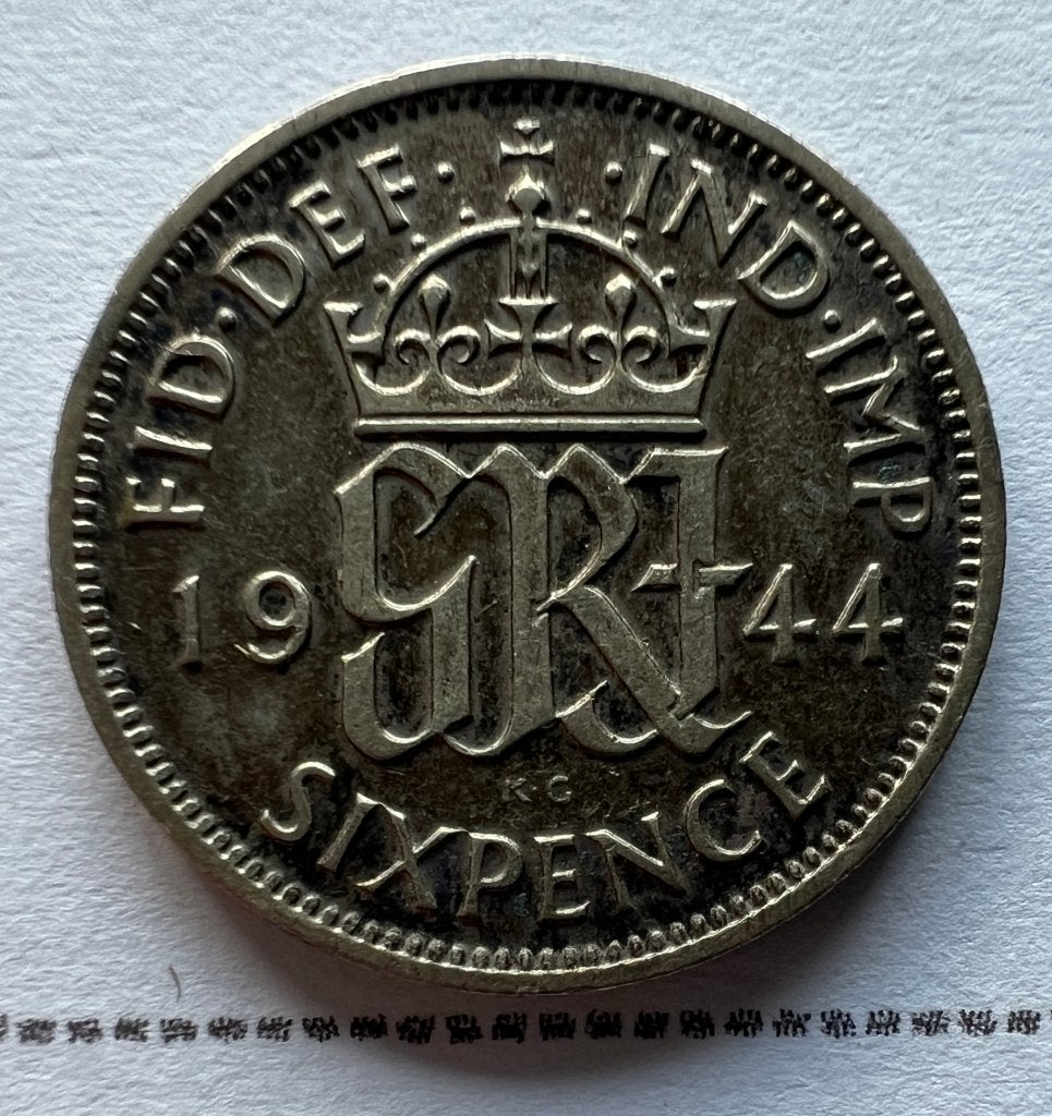 WO2 Oorlogsgeld - Britse sixpence 1944 - "lucky sixpence", Postzegels en Munten, Munten | Europa | Niet-Euromunten, Losse munt