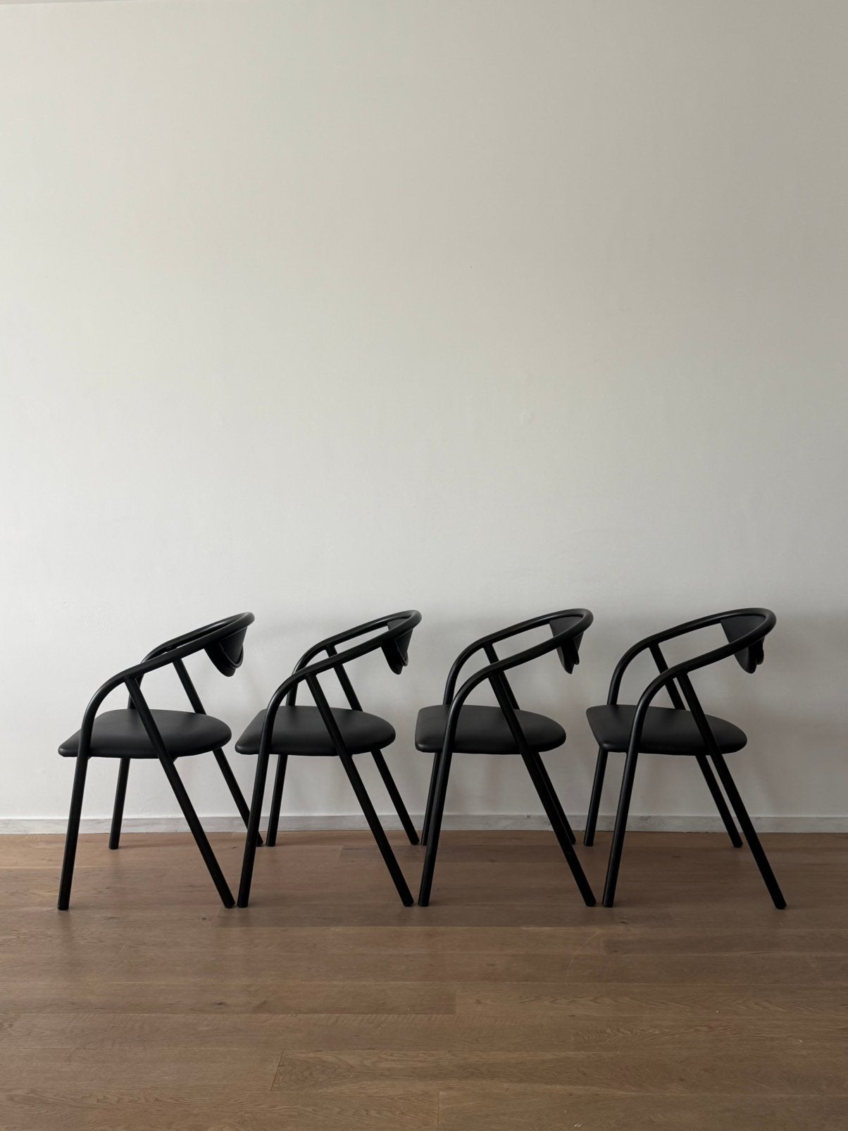 Set van 4 vintage buisframe stoelen, Maison & Meubles, Tabourets de bar, Comme neuf, Enlèvement