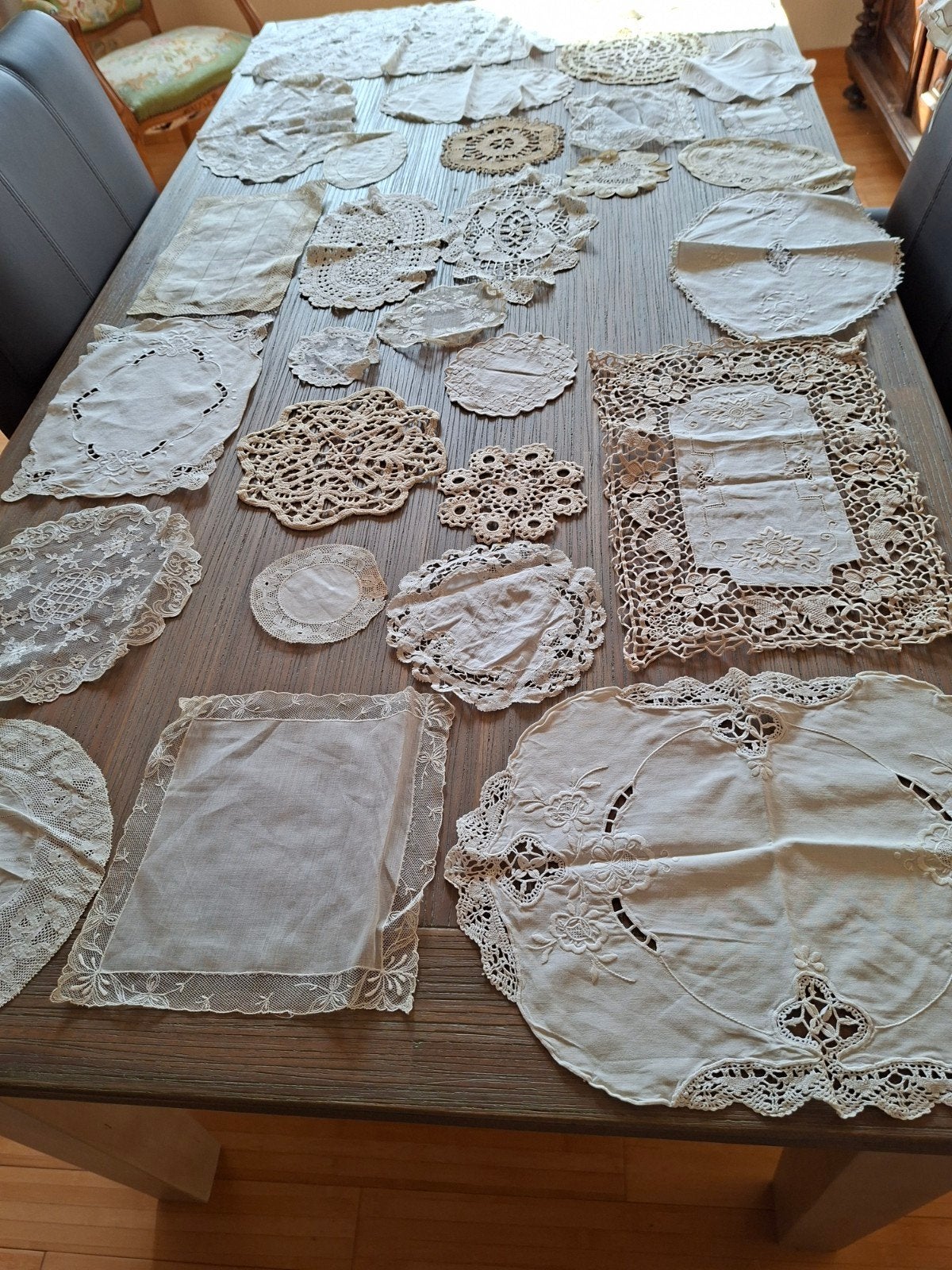 kanten onderleggers, Hobby en Vrije tijd, Ophalen, Gebruikt