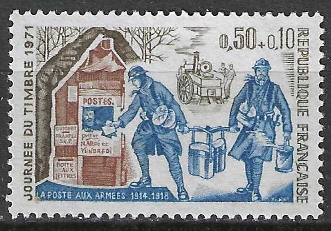Frankrijk 1971 - Yvert 1671 - Dag van de Postzegel (PF), Verzenden, Postfris