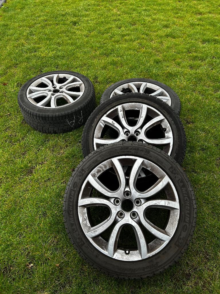 Peugeot 18” Velgen met winterbanden, Ophalen, 18 inch, Gebruikt, Banden en Velgen