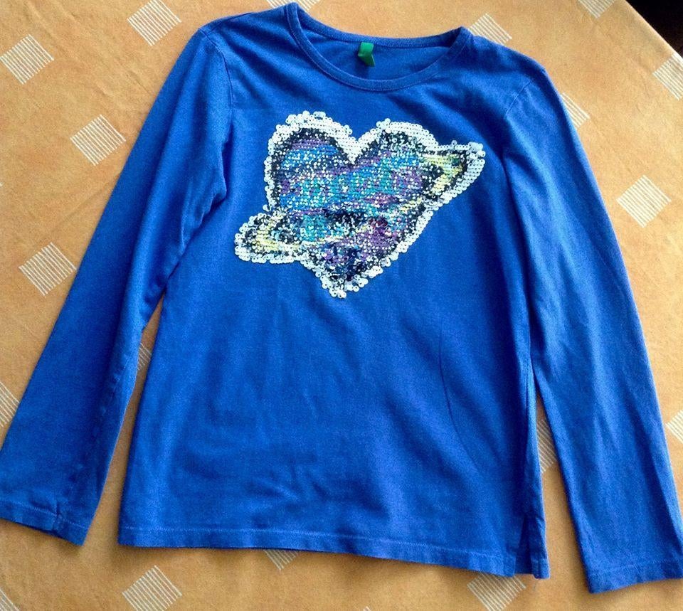 T-shirt à manches longues Benetton fille de 8-9 ans, Enlèvement ou Envoi, Comme neuf, Benetton, Fille
