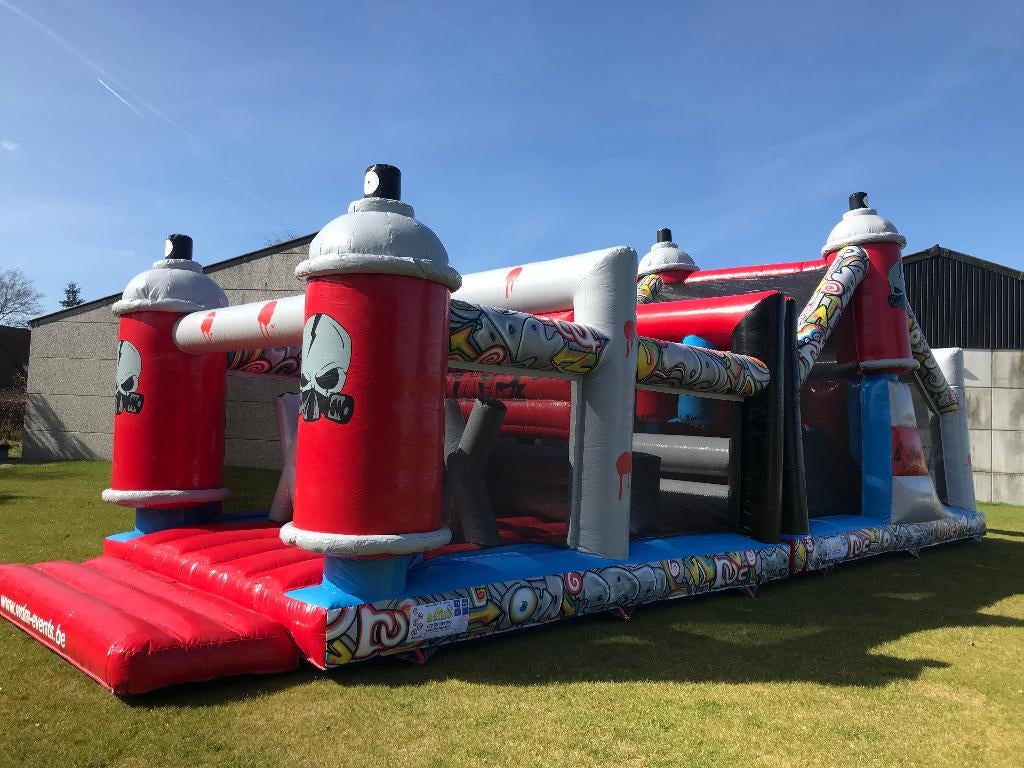 springkasteel - obstkelbaan, Enfants & Bébés, Jouets | Extérieur | Coussins gonflables, Enlèvement, Utilisé