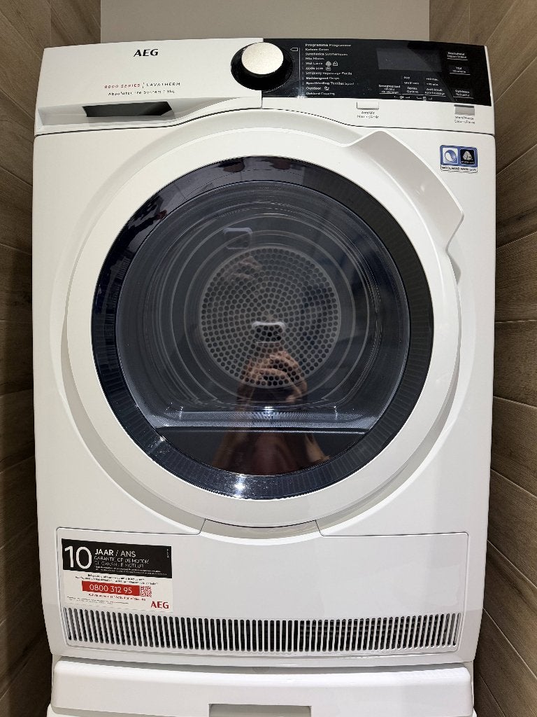 AEG 8000 AbsoluteCare 8 kg droger — Zeer weinig gebruikt, Ophalen, 8 tot 10 kg, Zo goed als nieuw, Voorlader
