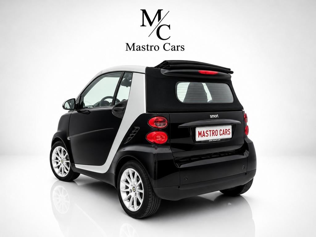 Smart FortTwo Cabrio 1.0L 71 pk 2008 met 162.000 km garantie, Auto's, Stof, Zwart, Cabriolet, Zwart