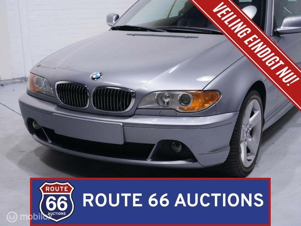 BMW 330Ci Cabriolet | 2004 | Route 66 Auctions, Gebruikt, Zwart, Bedrijf, Handgeschakeld