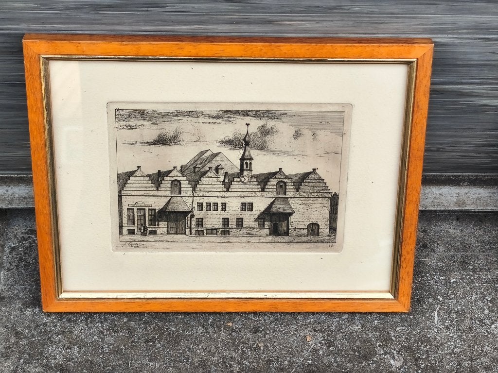 Gravure de j linnig, Ophalen of Verzenden, Gravure