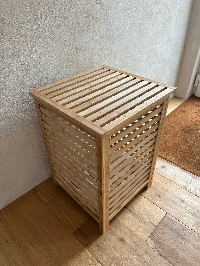 Panier à linge en bambou, Enlèvement, Utilisé, Bois