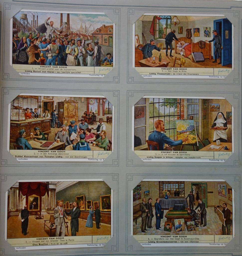 Set Liebig Prenten Vincent Van Gogh (1959)., Verzamelen, Ophalen of Verzenden, Zo goed als nieuw, 1940 tot 1960, Prent
