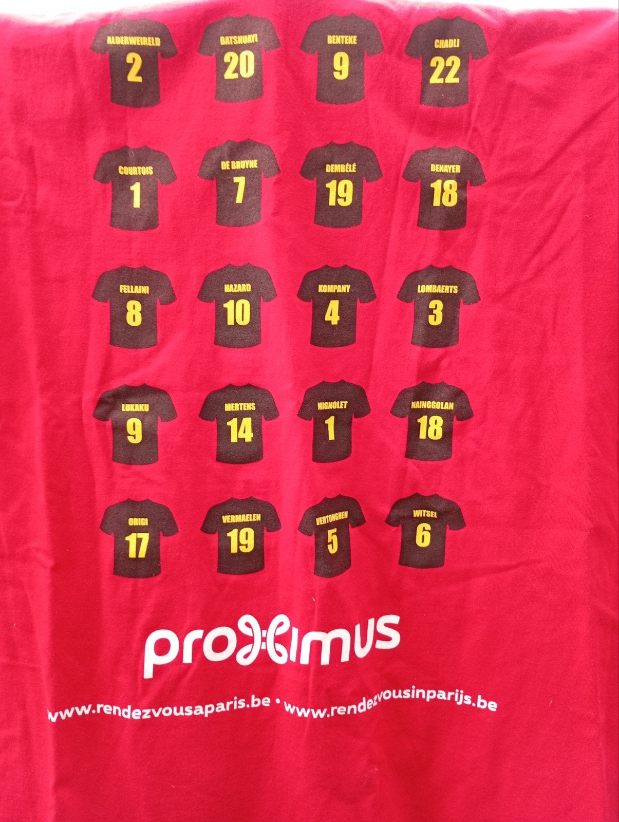 Vintage t-shirt Rode Duivels EK 2016, Sport en Fitness, Voetbal, Ophalen of Verzenden, Nieuw, Shirt