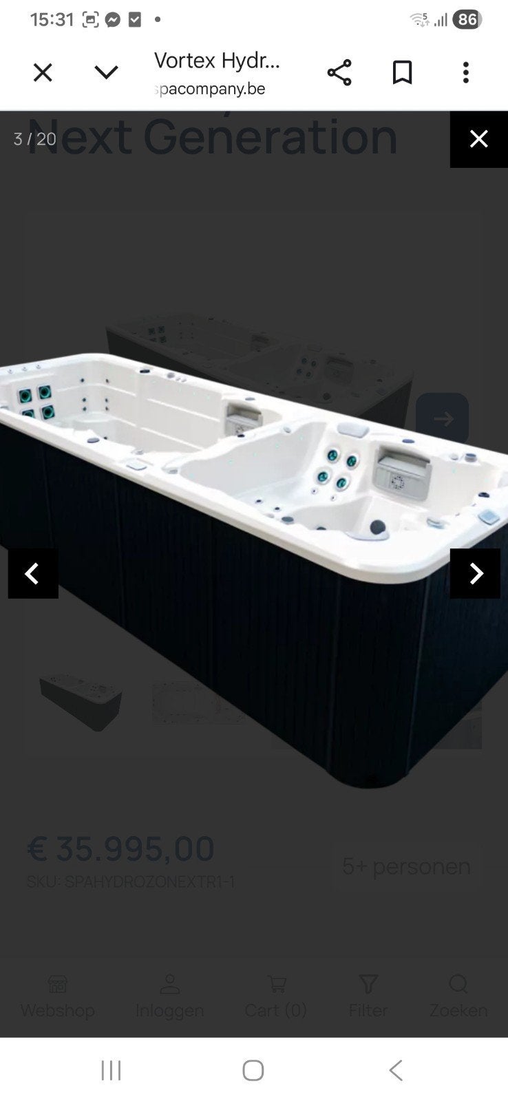 Spa de nage et jacuzzi, Envoi