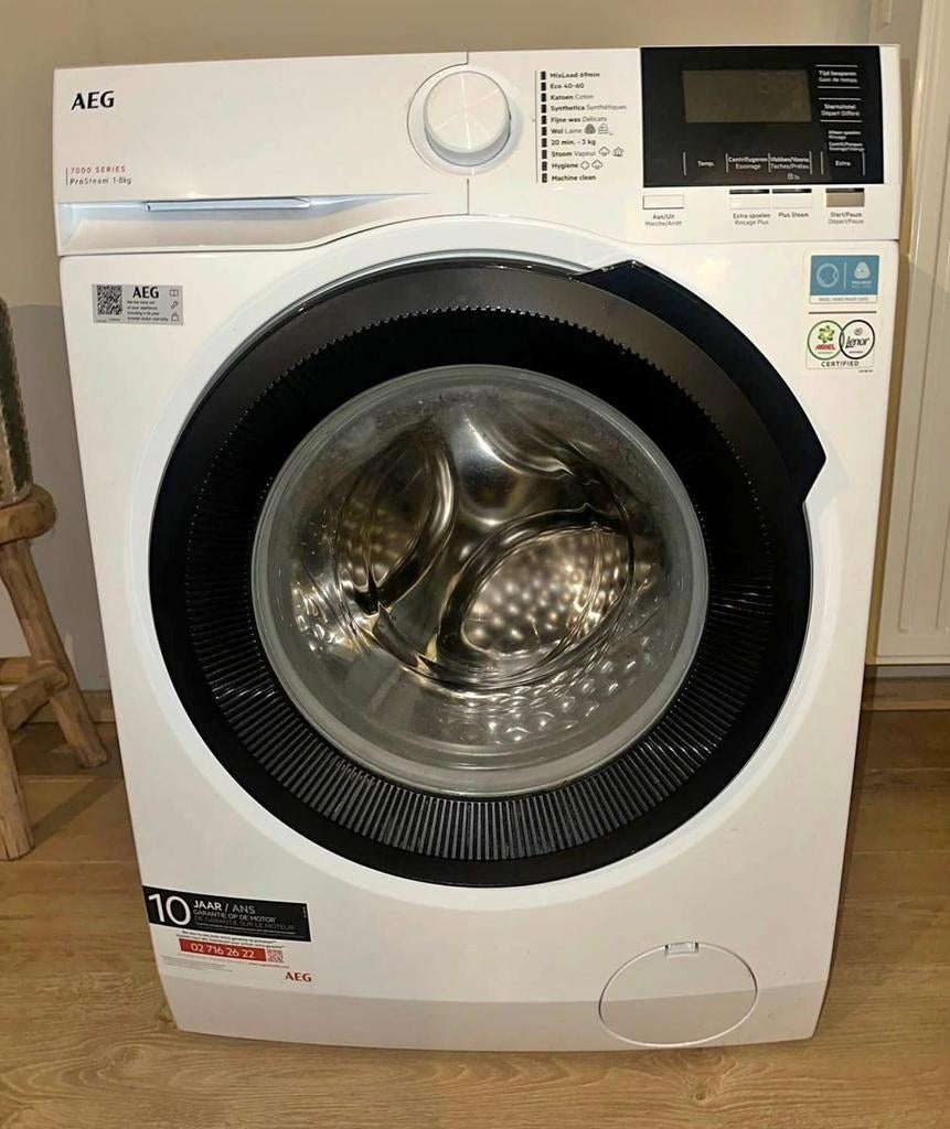 Wasmachine AEG 7000 serie Prosteam, 8 kg met inductiemotor, Electroménager, Lave-linge, Utilisé, 8 à 10 kg, Enlèvement